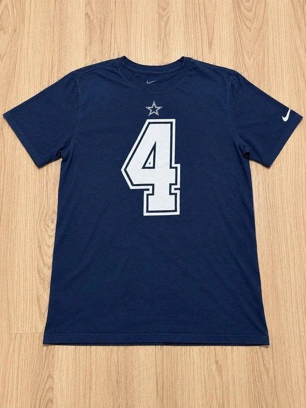 Nike Dallas Cowboys NFL T-shirt Prescott 4 Navy Blue L, Maat 52/54 (L), Blauw, Nike, Ophalen of Verzenden