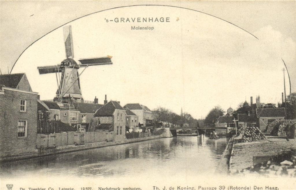 s-Gravenhage, Molenslop - ongelopen, Verzamelen, Ansichtkaarten | Nederland, Ophalen of Verzenden, Voor 1920, Ongelopen, Zuid-Holland
