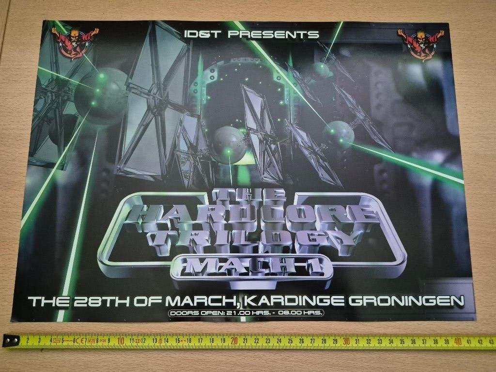 ID&T Presents The Hardcore Trilogy March 1 Poster, Gebruikt, Rechthoekig Liggend, Ophalen of Verzenden, A1 t/m A3