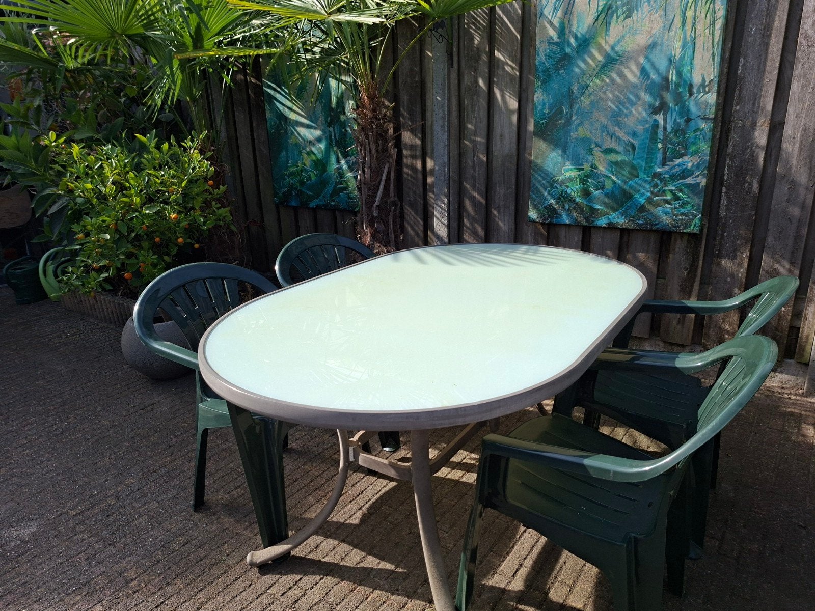 Gratis tuintafel, Tuin en Terras, Ophalen, Gebruikt, Tuinset