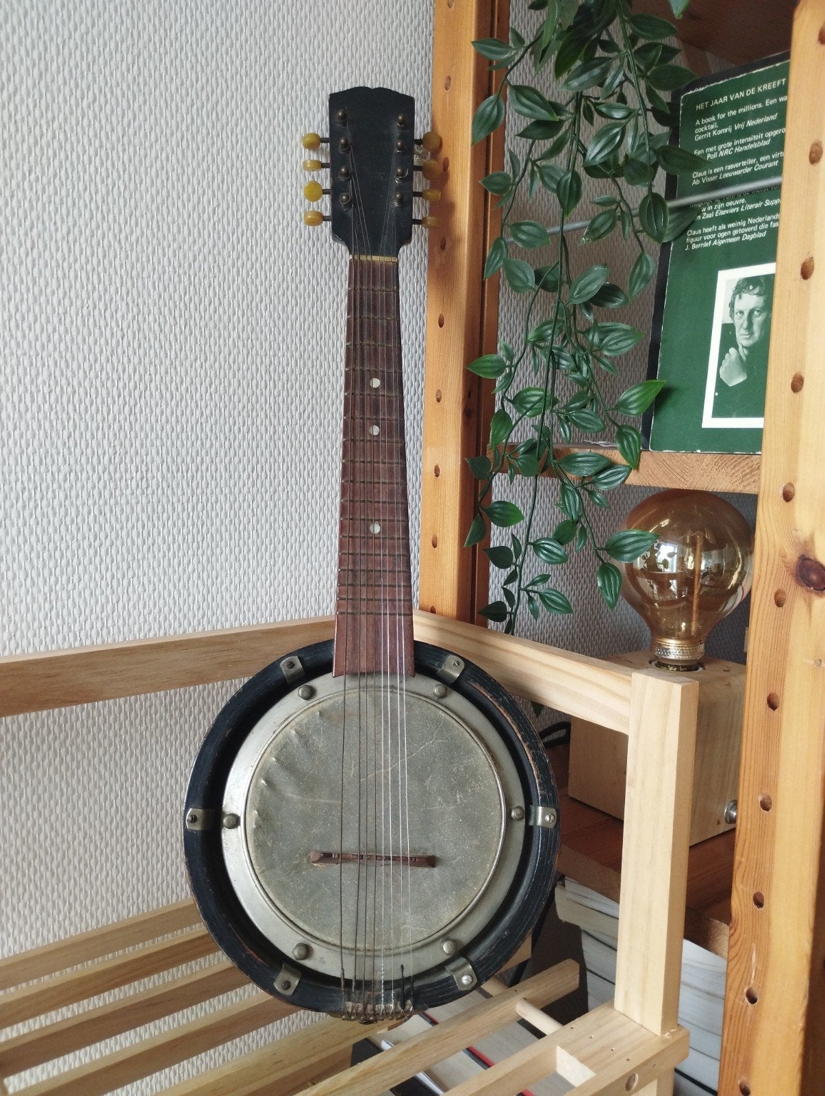 Vintage Banjo Mandoline - Uniek Muziekinstrument, Ophalen of Verzenden, Gebruikt, Mandolinebanjo