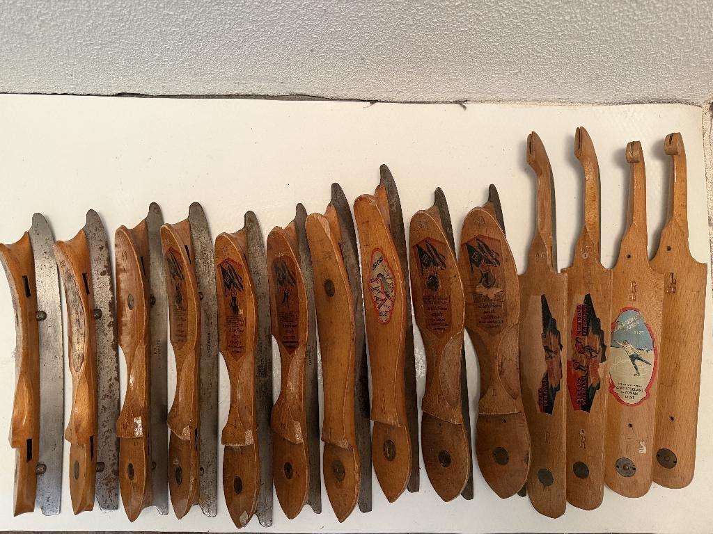 13 friese houten doorlopers en hakstukken friese doorloper, Sport en Fitness, Schaatsen, Gebruikt, Friese doorlopers, Overige merken