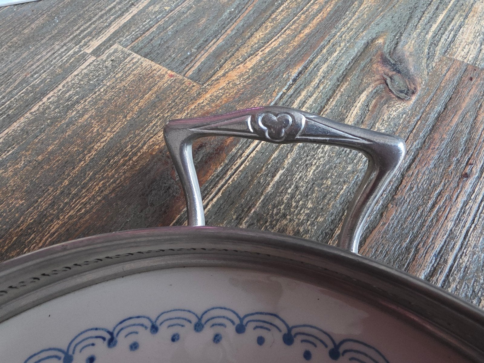 Ovale serveerschaal met Delfts blauw decoratie, Ophalen of Verzenden