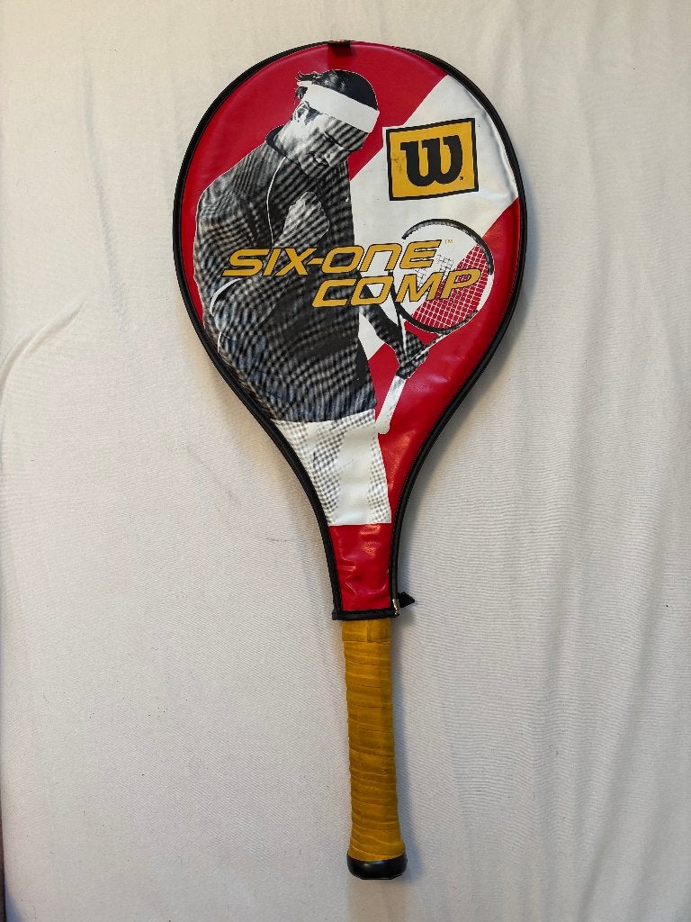 Prince tennisracket met Roger Federer hoes, Sport en Fitness, Tennis, Ophalen, Gebruikt, Racket, Prince