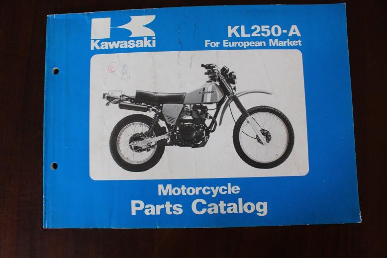 Kawasaki KL250A 1980 motorcycle parts catalogue KL250 A3 A4, Ophalen of Verzenden, Kawasaki