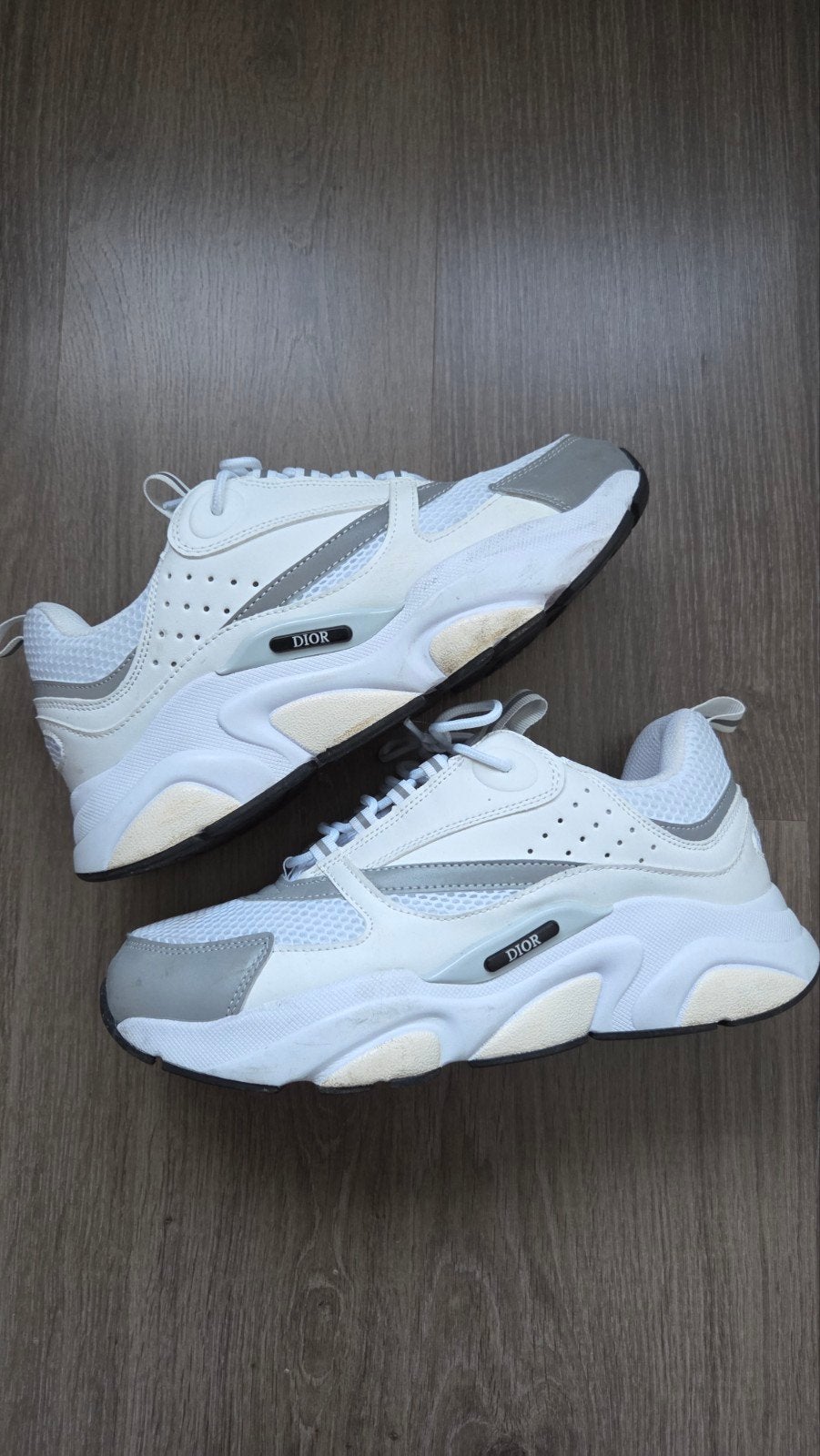 Dior B22 Sneakers Wit/Grijs - Zo goed als nieuw, Ophalen of Verzenden, Zo goed als nieuw, Wit