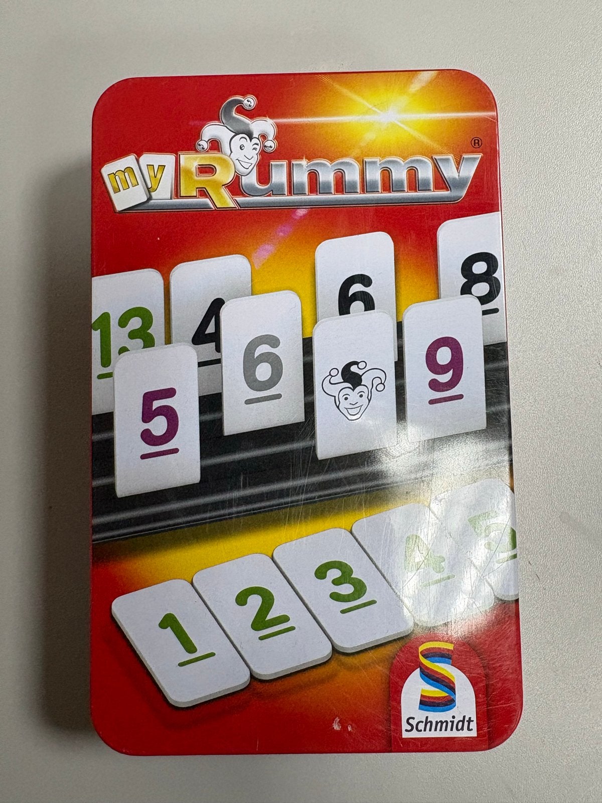 My Rummy - Compact Rummy Spel in Blikken Doos, Drie of vier spelers, Ophalen, Gebruikt