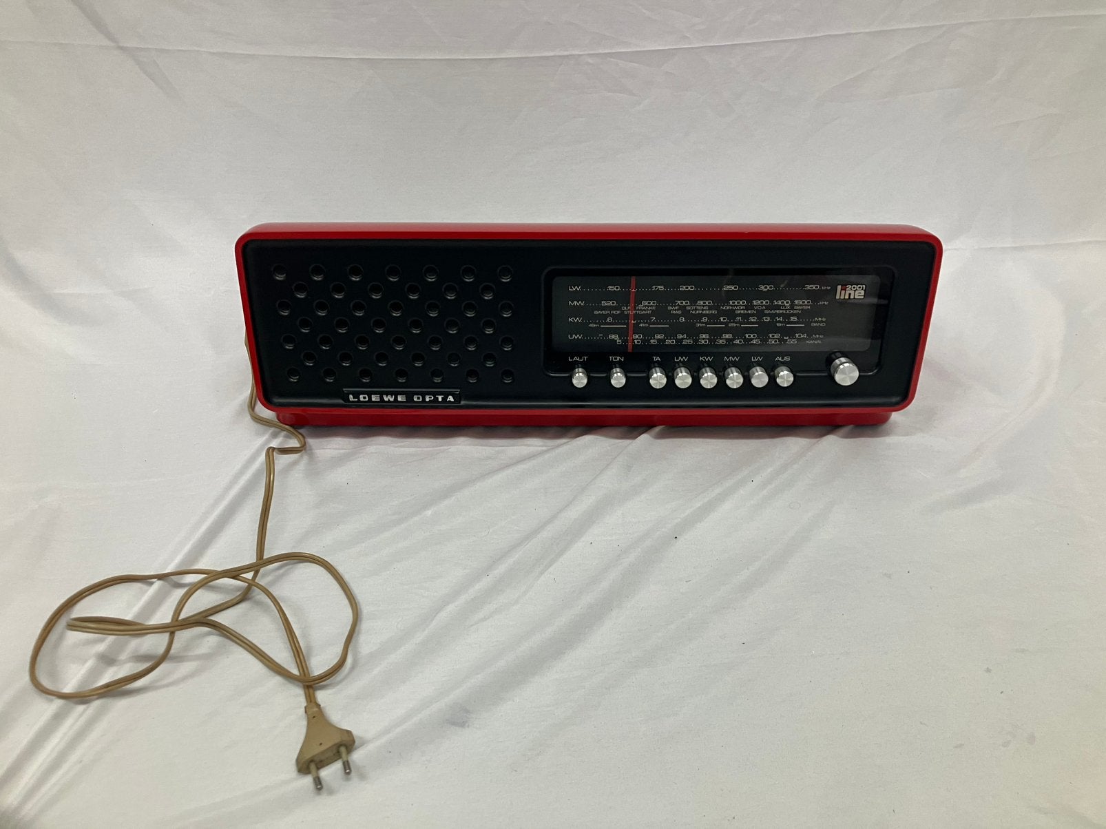Iconische Vintage Loewe Opta R11 Line 2001 Radio uit 1971, Ophalen of Verzenden, Gebruikt