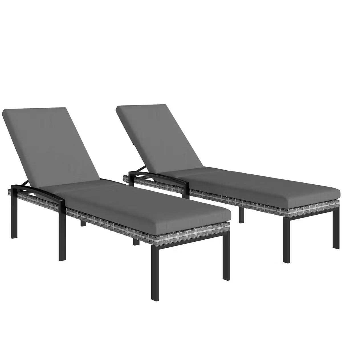Ligbedden tuinstoel tuinbed tuinbank wicker tuinset, Tuin en Terras, Ophalen of Verzenden, Nieuw, Wicker, Verstelbaar