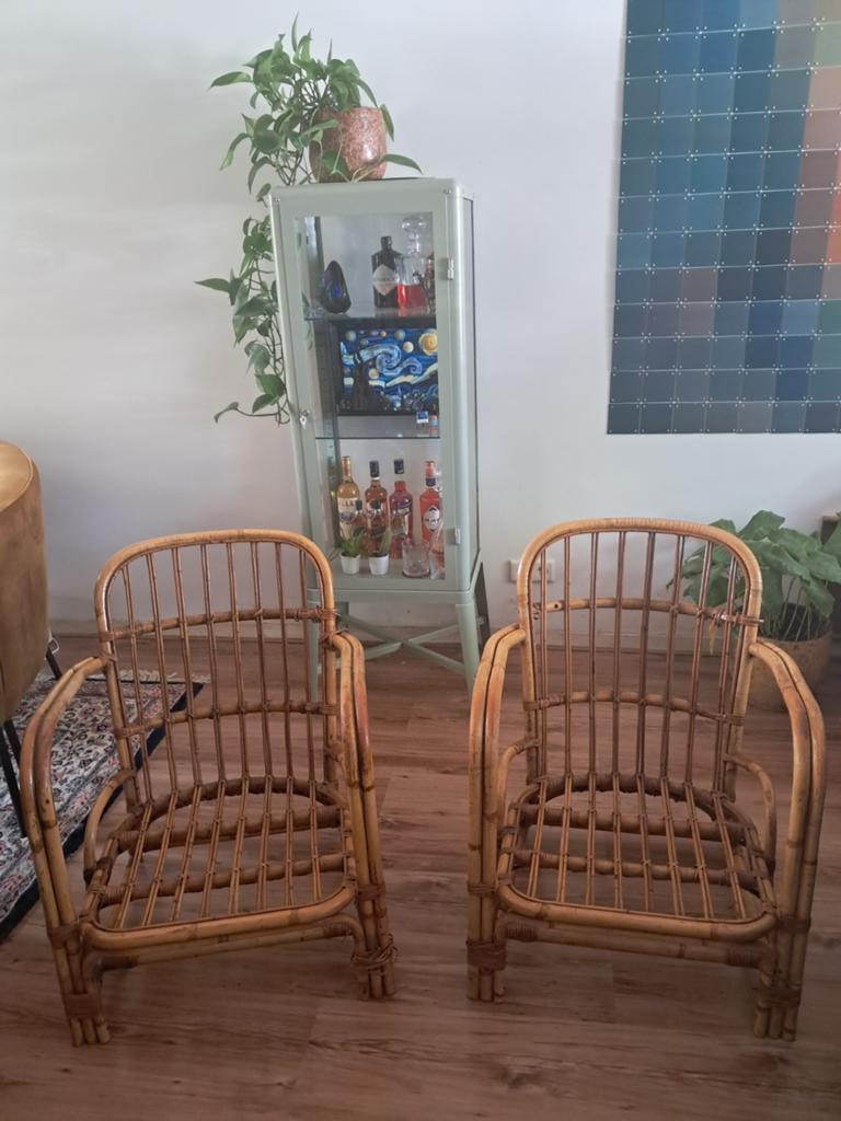 Vintage rotan stoelen (set van 2)  N.V. Lido Bandung, Antiek en Kunst, Ophalen