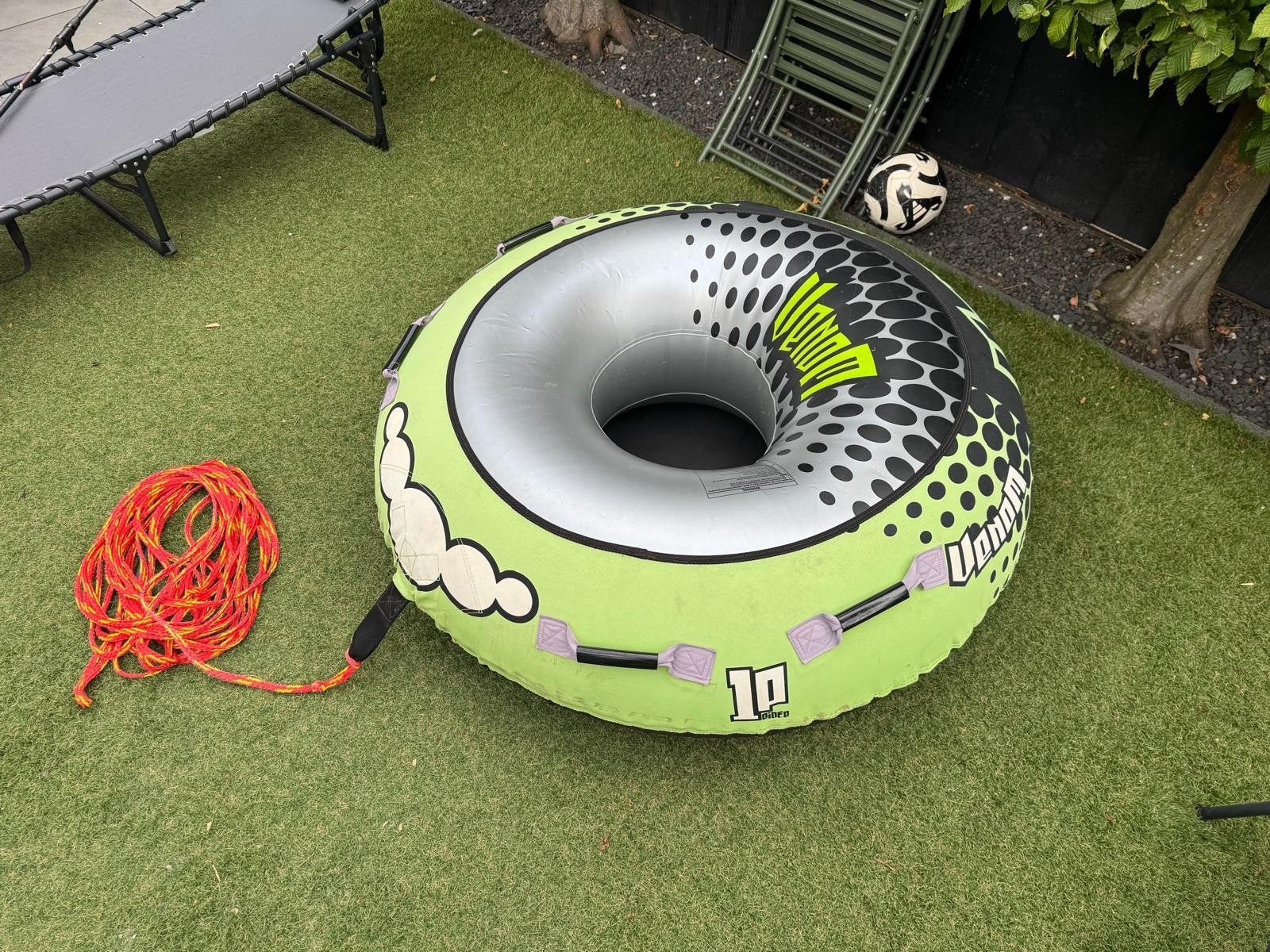 Band voor achter de boot (tube), Ophalen