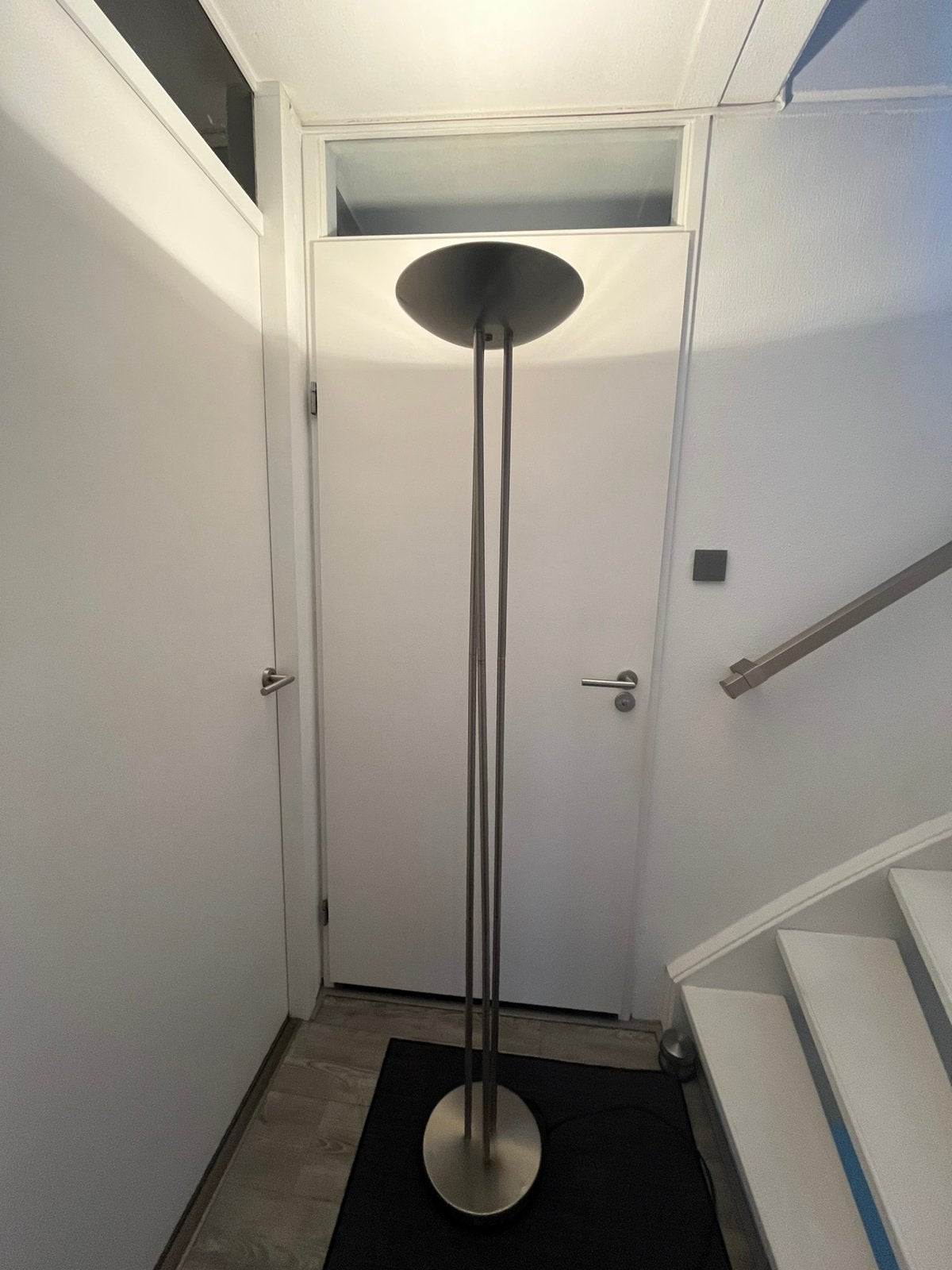 RVS Vloerlamp / Uplighter, Ophalen, Gebruikt, Modern, 150 tot 200 cm