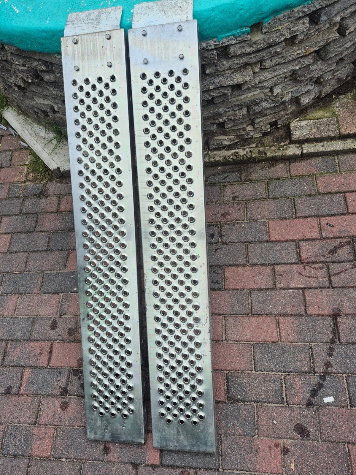 set oprijplaten, Auto diversen, Aanhangwagen-onderdelen, Ophalen, Zo goed als nieuw