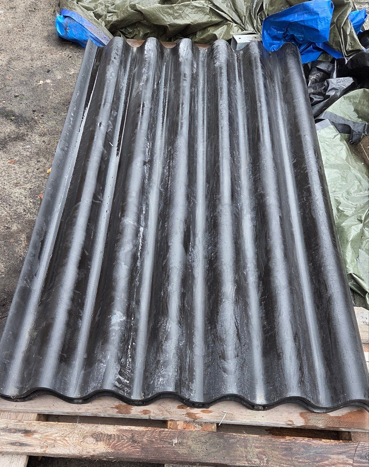 Vezelcement golfplaten 5stuks, Doe-het-zelf en Verbouw, Ophalen, Overige materialen, Zwart, Nieuw