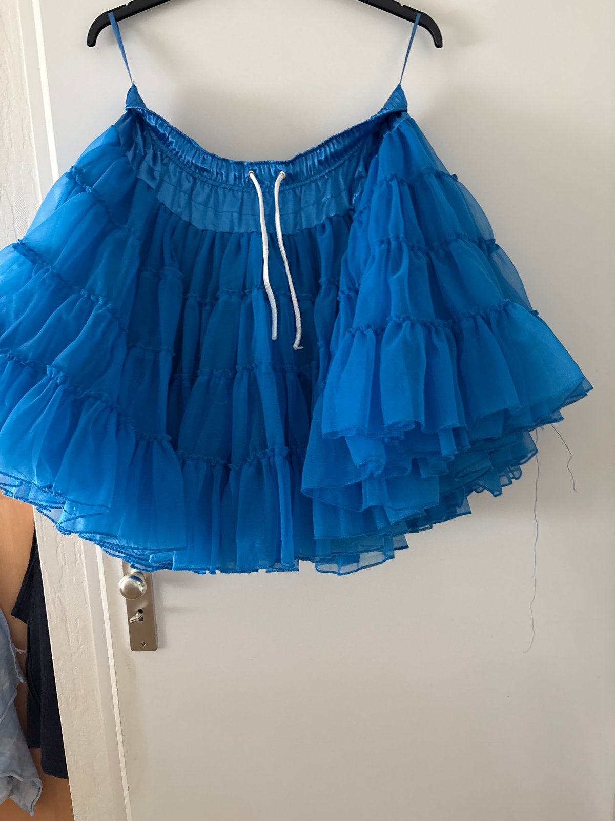 Blauwe tutu rok - One Size - Carnaval/Feest, Carnaval, Zo goed als nieuw, Kleding, Ophalen