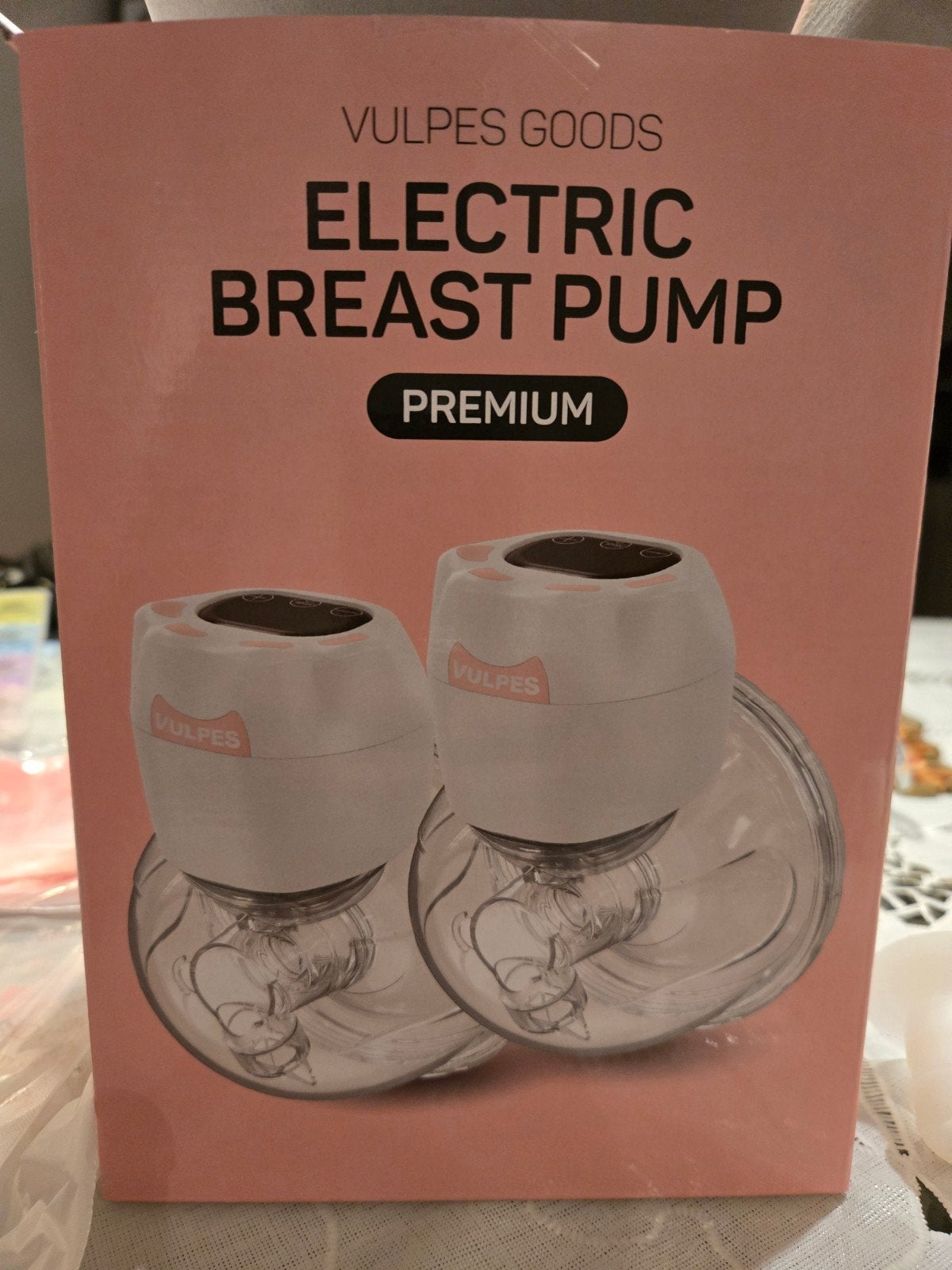 Vulpes Goods Elektrische Borstkolf Premium, Ophalen of Verzenden, Zo goed als nieuw, Inclusief flessen, Vulpes Goods