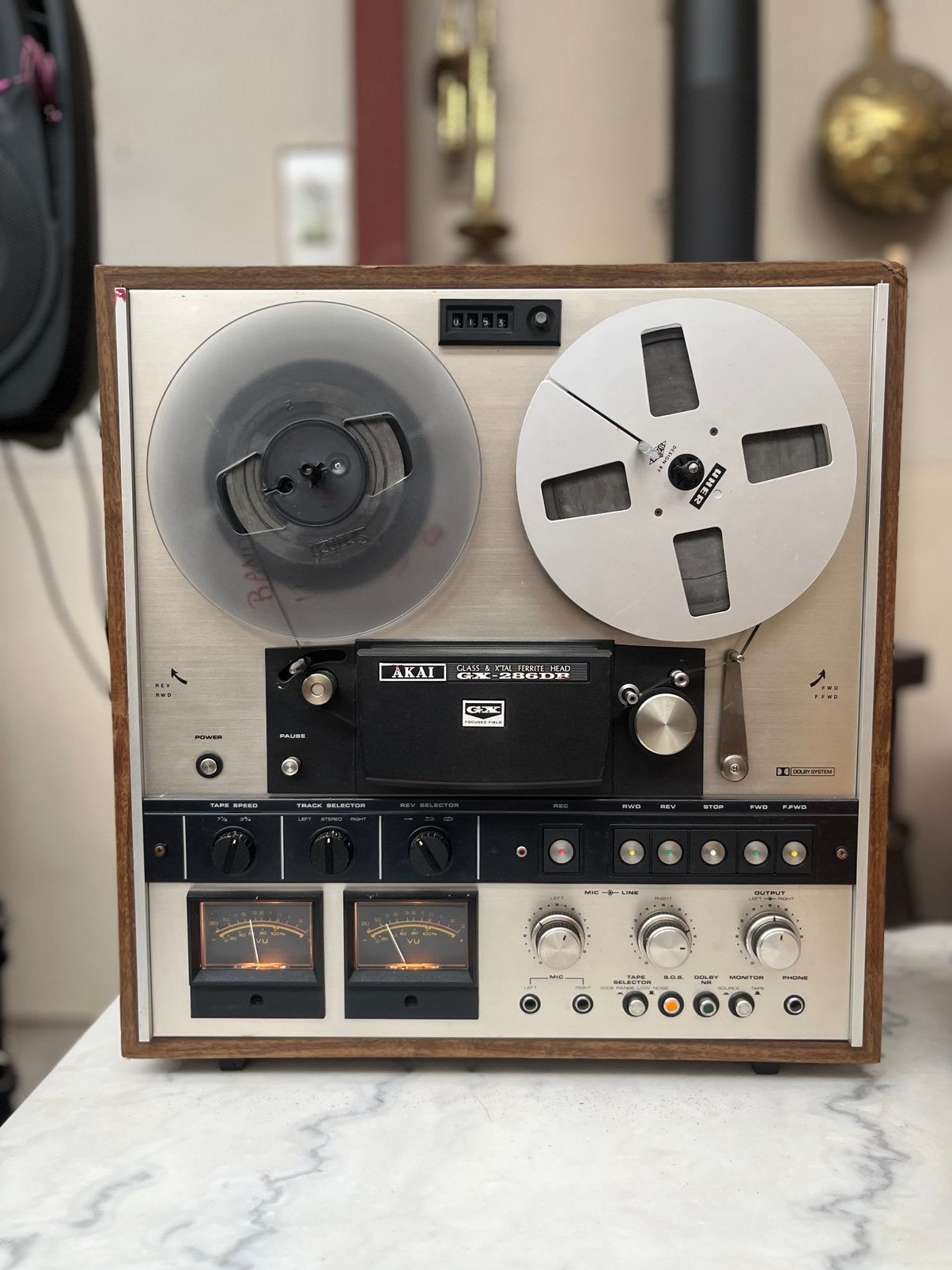 Akai GX-286DB bandrecorder – vintage reel-to-reel, Ophalen of Verzenden, Bandrecorder, Met banden