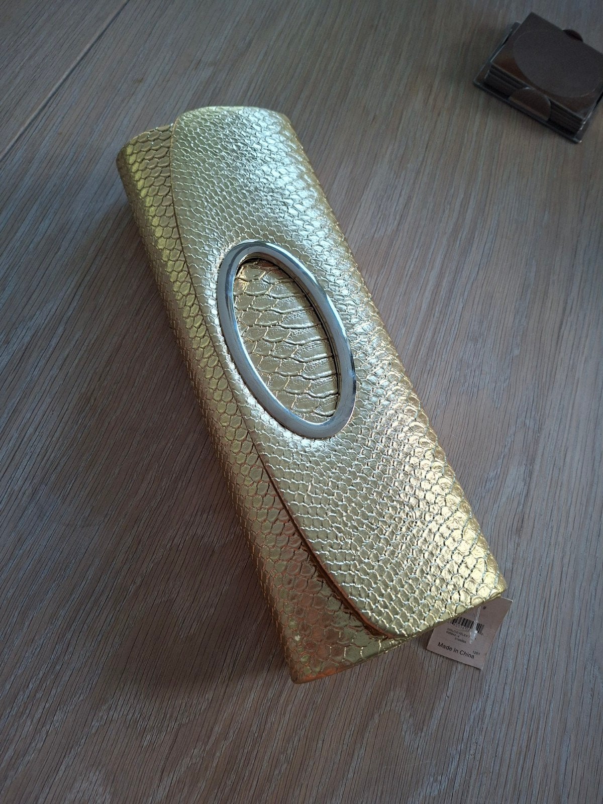 Goudkleur clutch feest tasje, Ophalen of Verzenden, Nieuw, Avondtasje