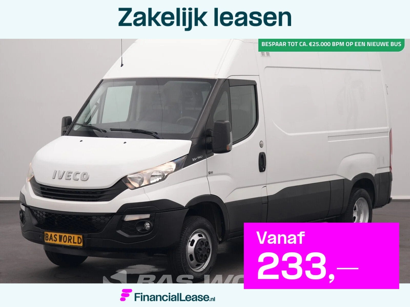 Iveco Daily 35C14 Dubbellucht L2H2 3,5t Trekhaak Airco Cruis, Gebruikt, Euro 6, Iveco, Wit