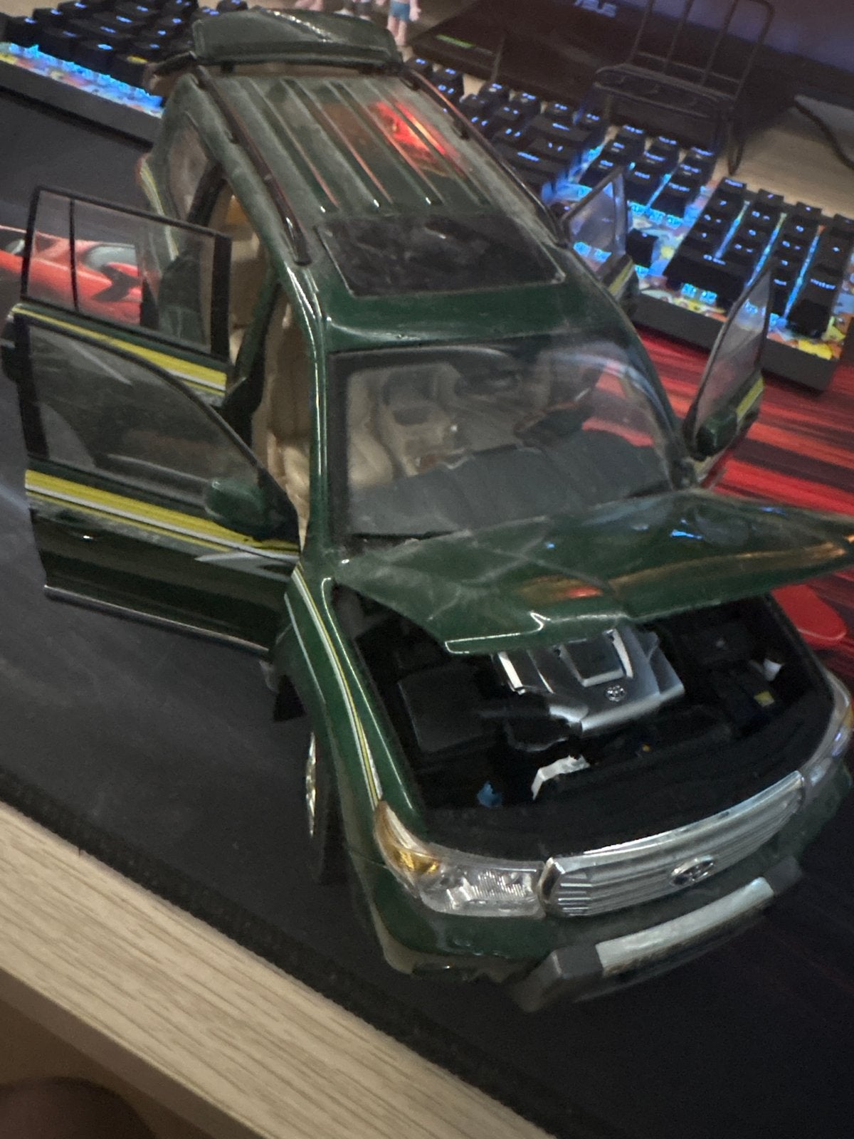 Toyota Land Cruiser Diecast Model - Groen, Overige merken, Auto, Verzenden, Groter dan 1:32