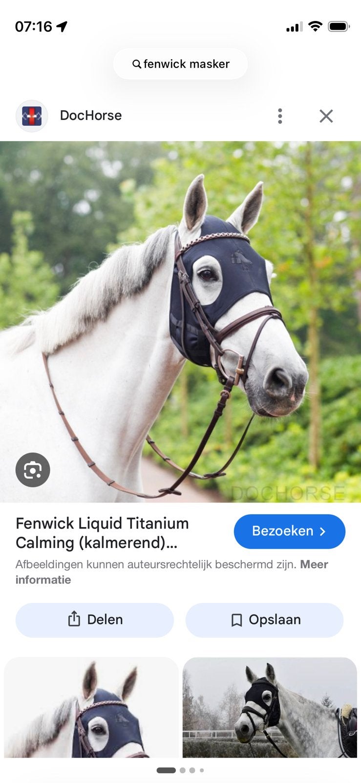 Fenwick liquid titanium calming masker en oornetje, Dieren en Toebehoren, Paarden en Pony's | Beschermers, Ophalen of Verzenden