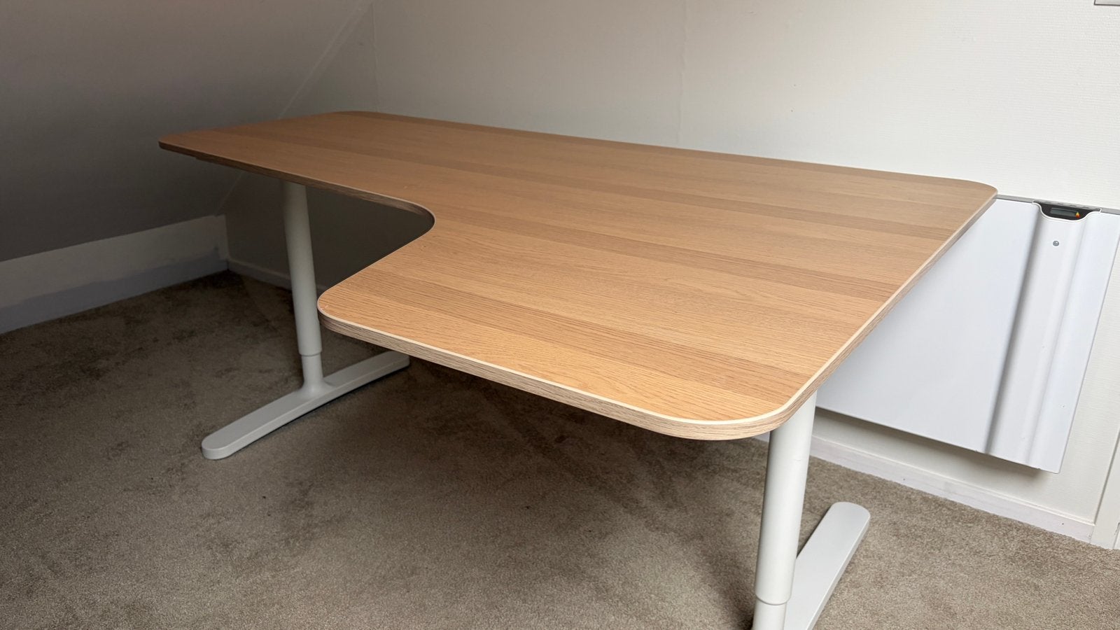 IKEA Bekant hoekbureau., Ophalen, 160 cm, Gebruikt, Hout