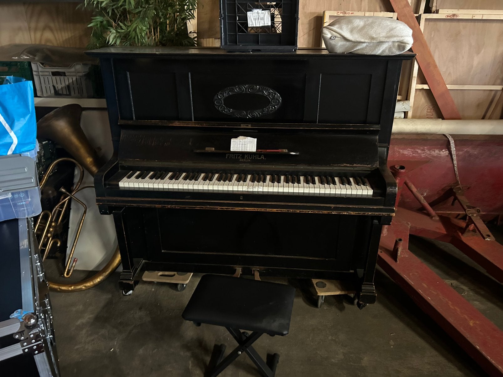 Fritz Kuhla  piano 1950, Ophalen, Gebruikt, Zwart, Hoogglans