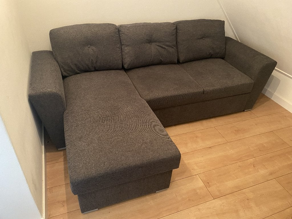 Slaapbank Chaise Longue, Ophalen, 210 cm, Tweepersoons, Zo goed als nieuw