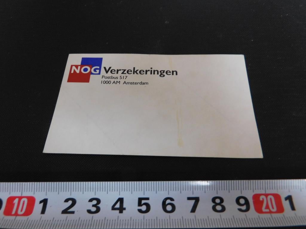 sticker Amsterdam NOG verzekeringen *, Verzamelen, Stickers, Zo goed als nieuw, Ophalen