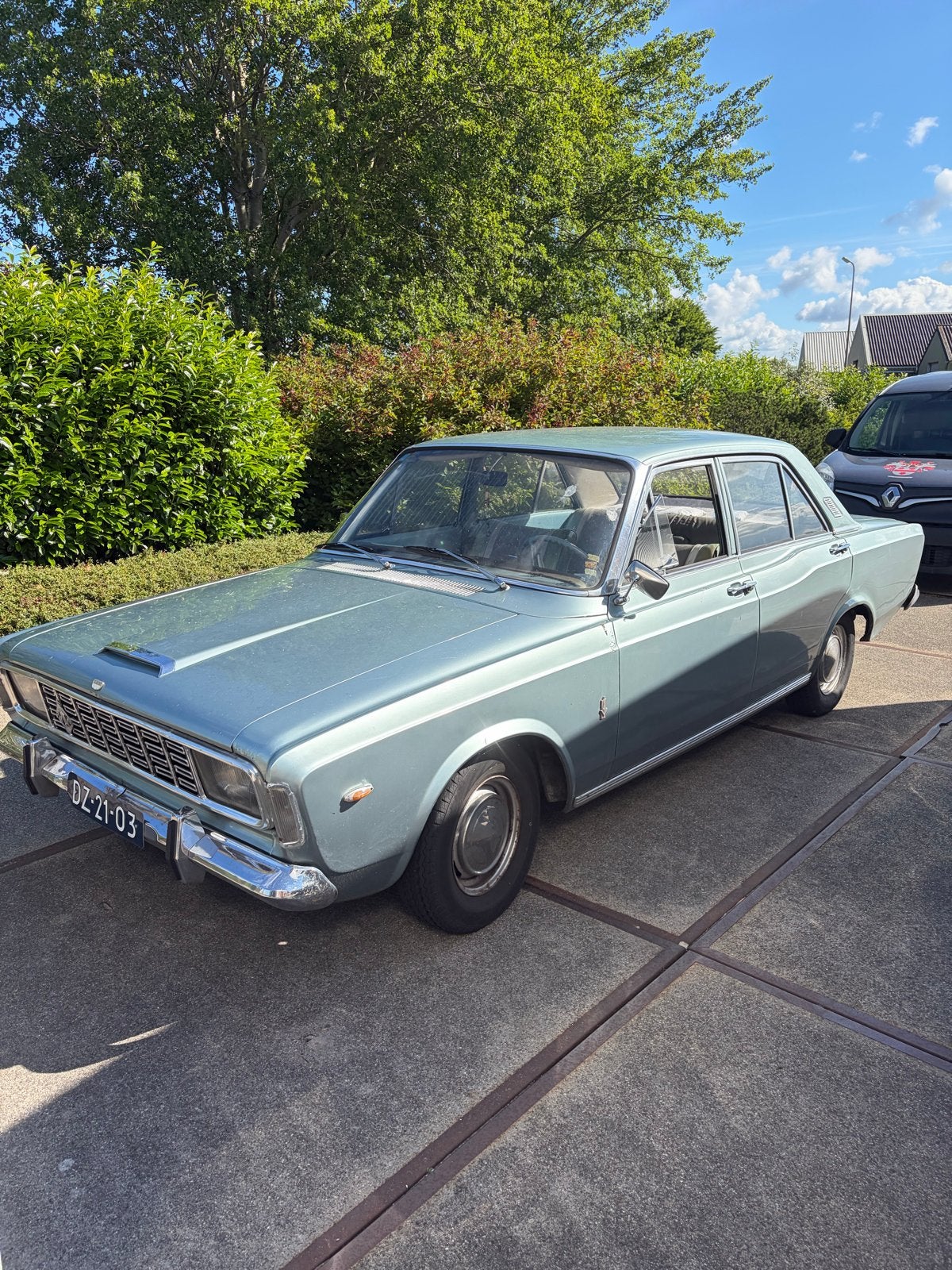 Ford taunus 17M 1967 blauw grijs, 1037 kg, Achterwielaandrijving, 4 cilinders, Handgeschakeld