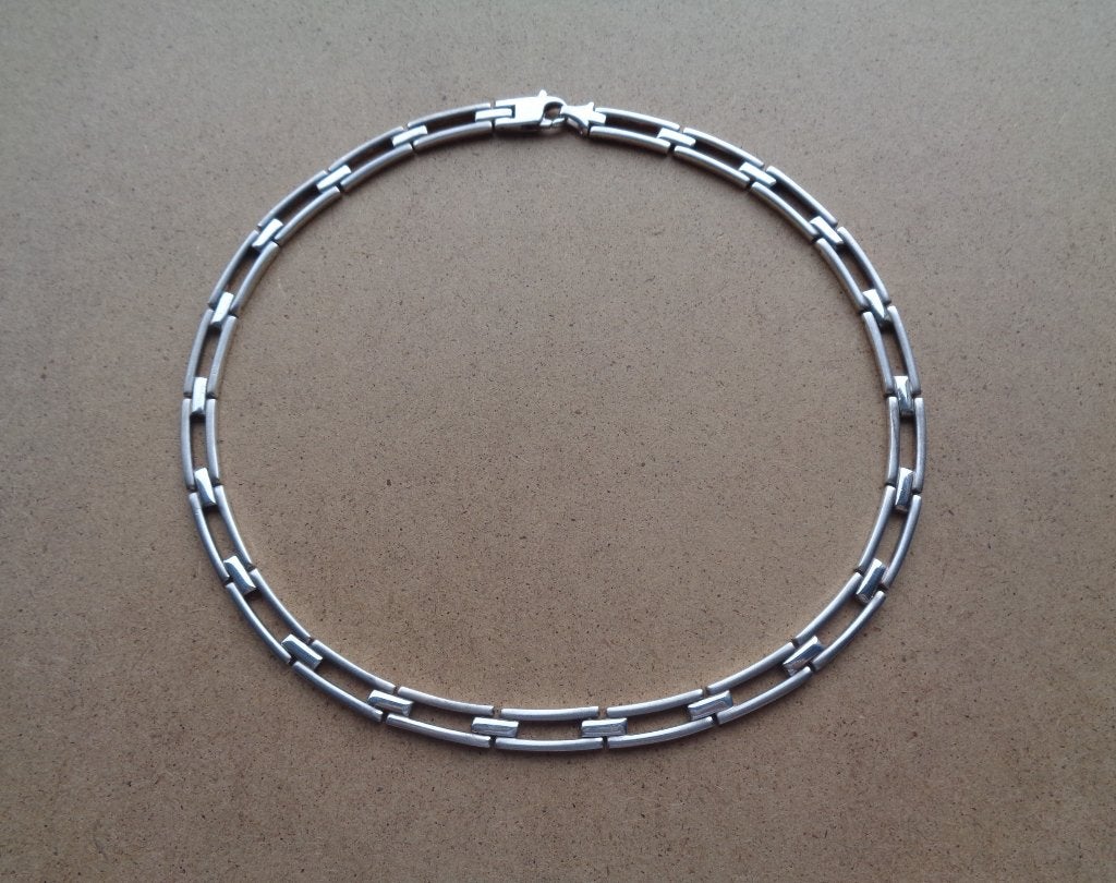 zilveren royale ketting met grote schakels [102], Ophalen of Verzenden, Zo goed als nieuw, Zilver, Zilver