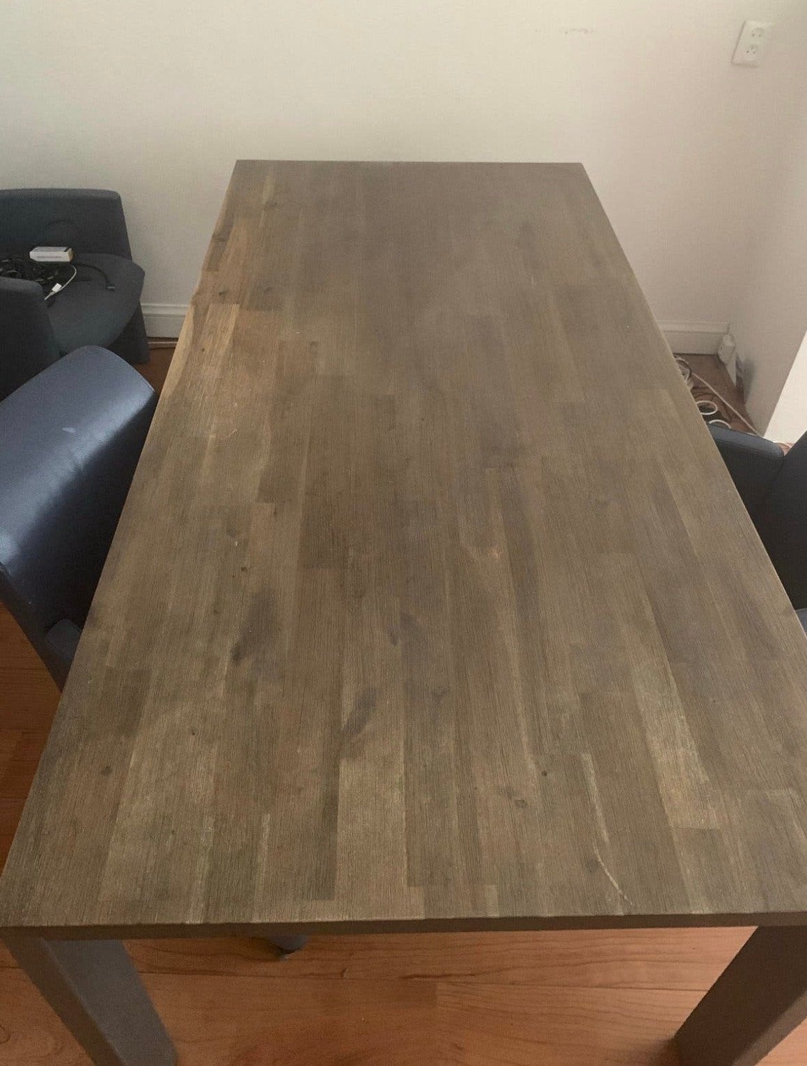 XOOON eettafel, massief hout met metalen poten, Ophalen, Gebruikt, 50 tot 100 cm, 150 tot 200 cm