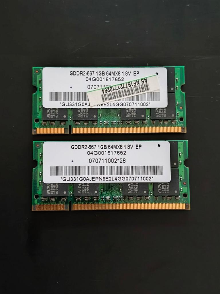 2x 1GB DDR2 RAM, Computers en Software, RAM geheugen, Ophalen of Verzenden, DDR2, Desktop