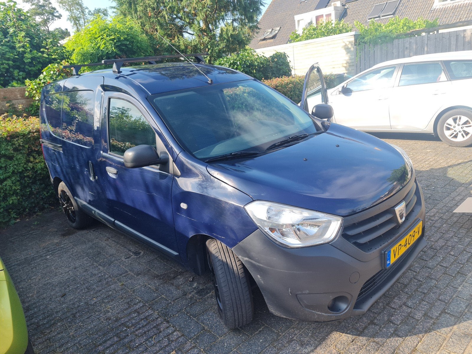 Dacia Dokker Van Ambiance L+R schuifdeur 1.5 dCi 75pk 2015, Auto's, Bestelauto's, Stof, 74 pk, 4 cilinders, Blauw