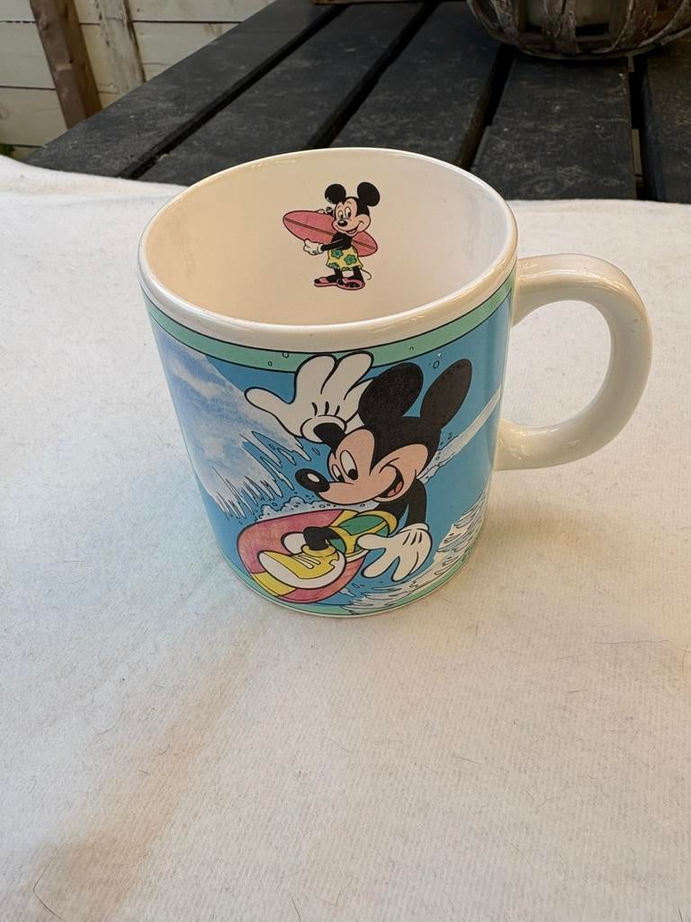 Vintage Disney mok, Ophalen of Verzenden, Mickey Mouse, Zo goed als nieuw, Servies