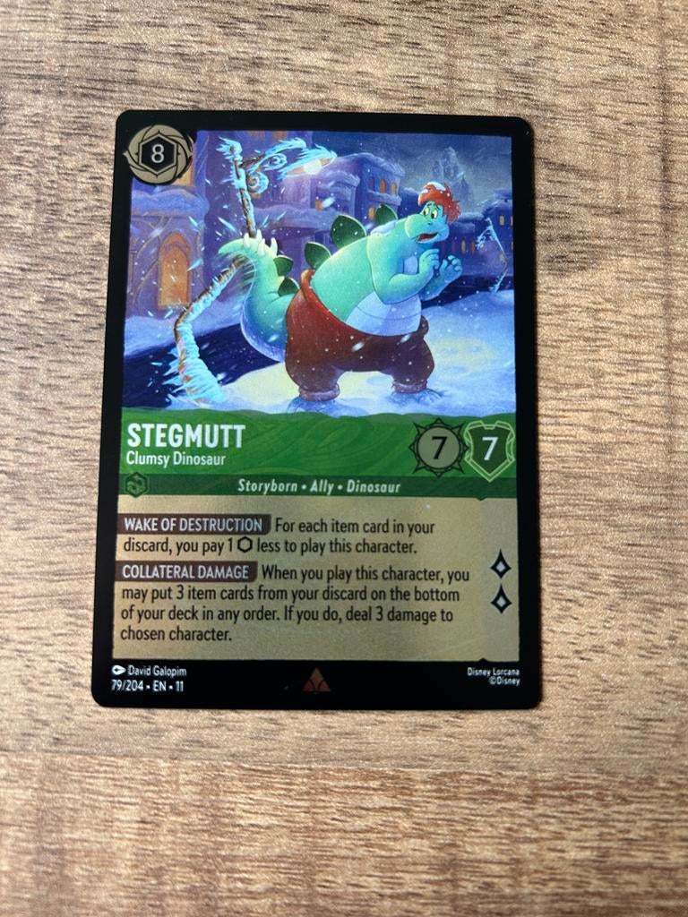 Lorcana stegmutt foil, Ophalen of Verzenden, Zo goed als nieuw, Foil