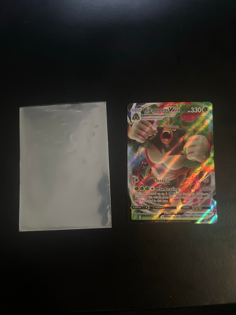 Pokémon Rillaboom VMAX Kaart (Foil), Ophalen, Zo goed als nieuw, Losse kaart, Foil