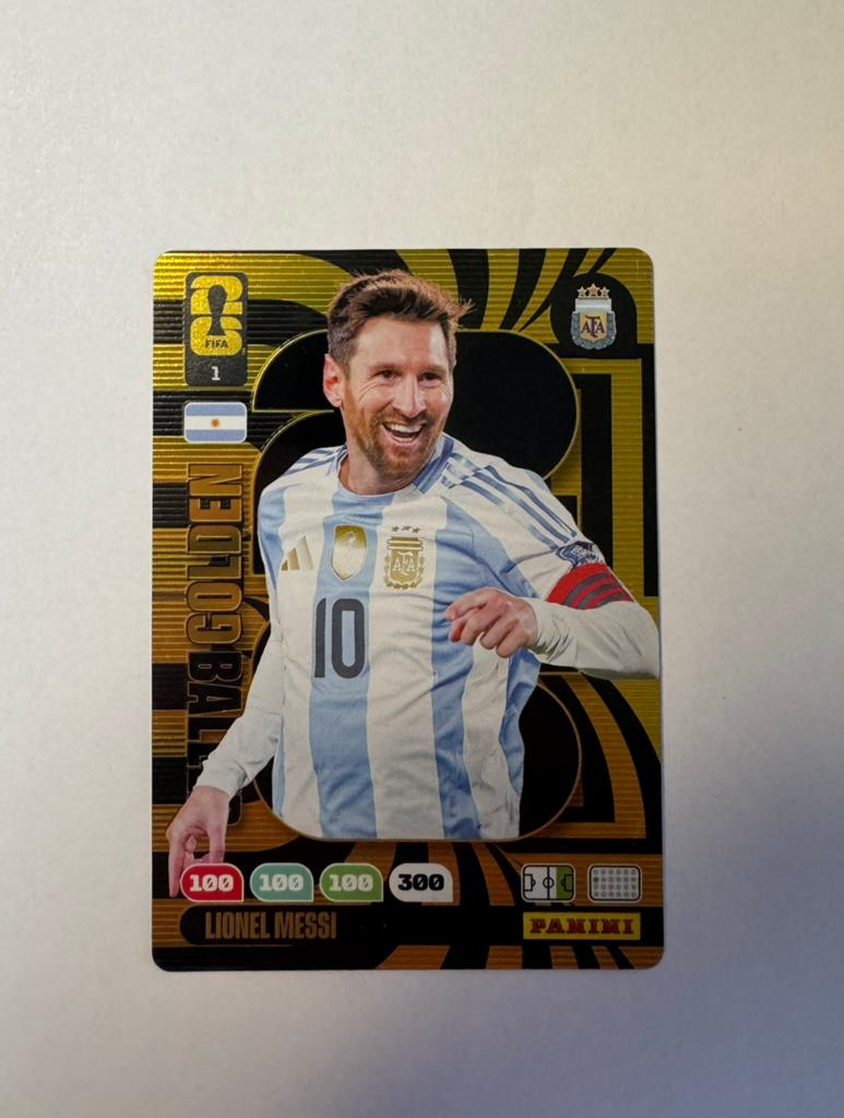 Lionel Messi Golden Baller World Cup 2026 Panini, Ophalen of Verzenden, Nieuw, Plaatje