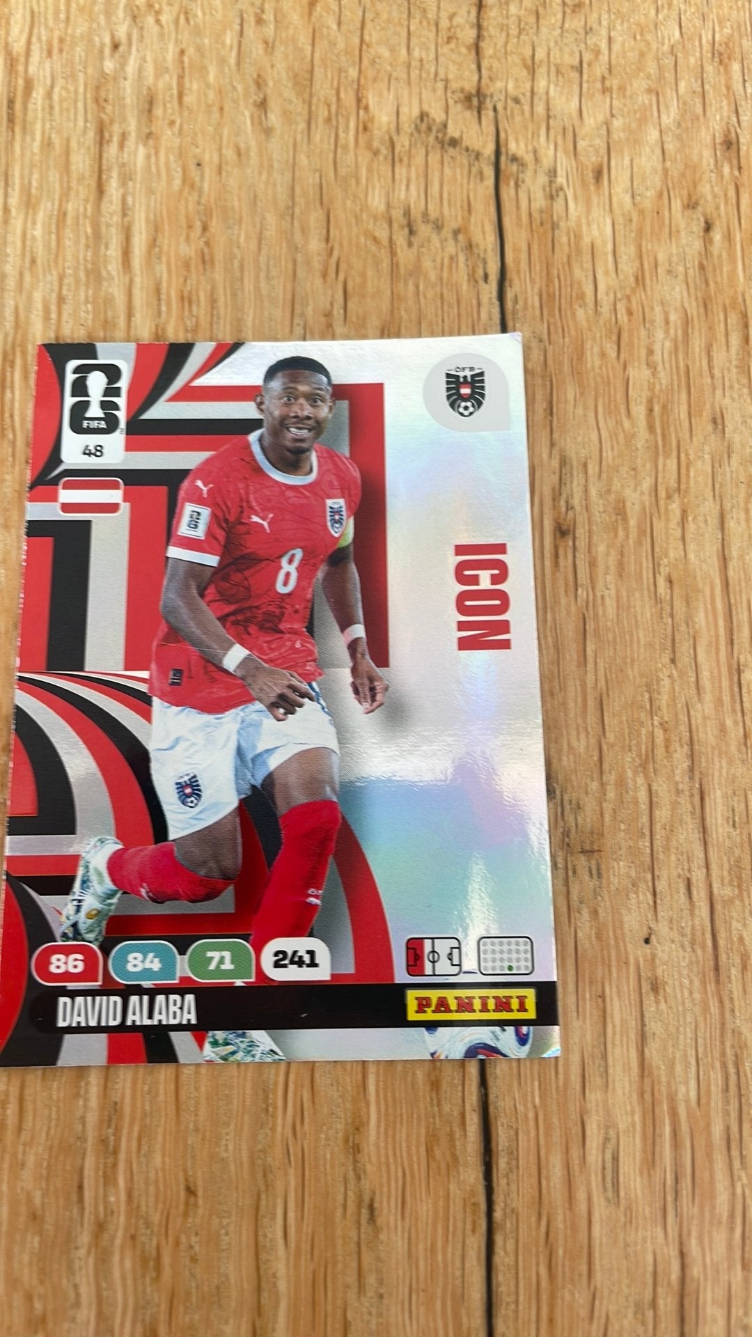 Voetbal kaart david alaba, Ophalen of Verzenden, Zo goed als nieuw, Plaatje