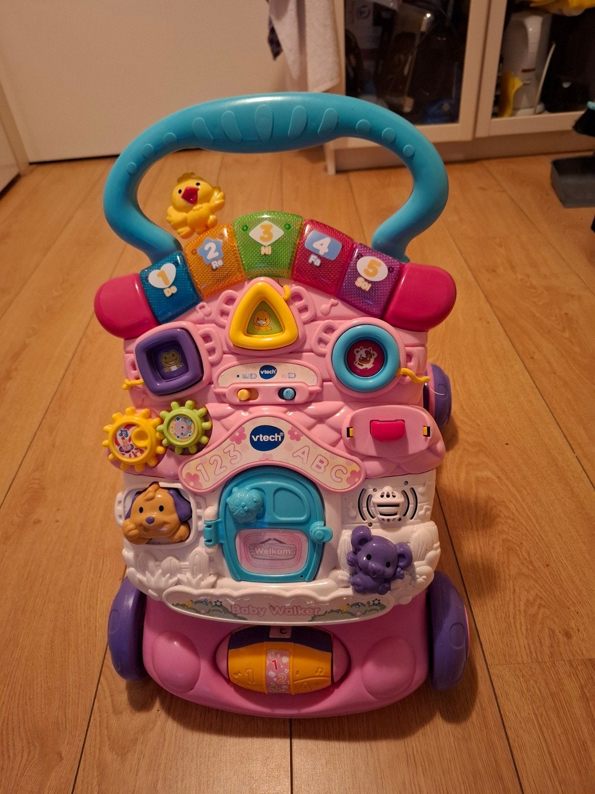 VTech Baby Walker - Roze loopstoel met activiteitenpaneel, Ophalen, Overige typen, Met licht