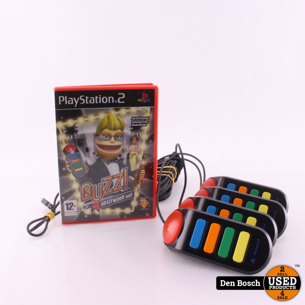 Buzz Hollywood Quiz Incl 4 Buzz controllers | Met garantie, Sony, Gebruikt, Support@sony.com, 1-7-1 Konan, Minato-ku
Tokyo 108-0075
Japan