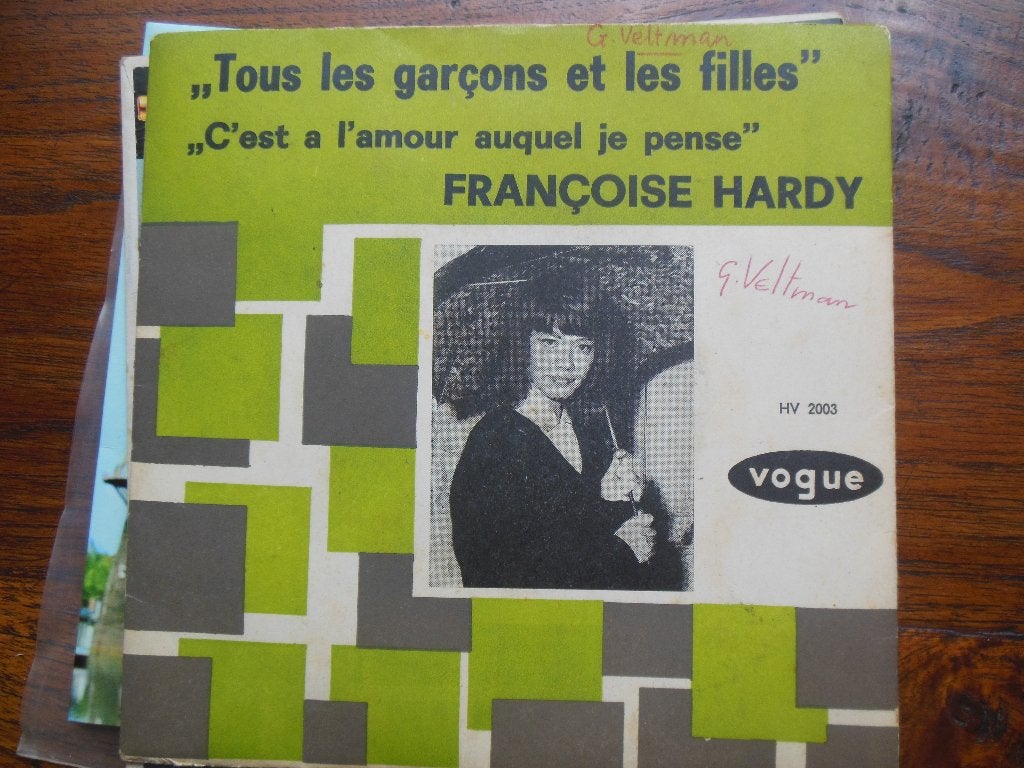 single francoise hardy vogue records 45rpm l'amour vinyl 7'', Cd's en Dvd's, 7 inch, Ophalen of Verzenden, Zo goed als nieuw, Pop