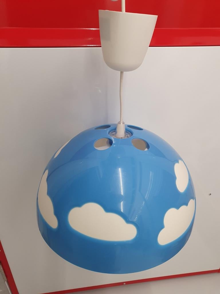 Ikea wolken lamp blauw, Ophalen of Verzenden, Gebruikt, Kunststof, Minder dan 50 cm