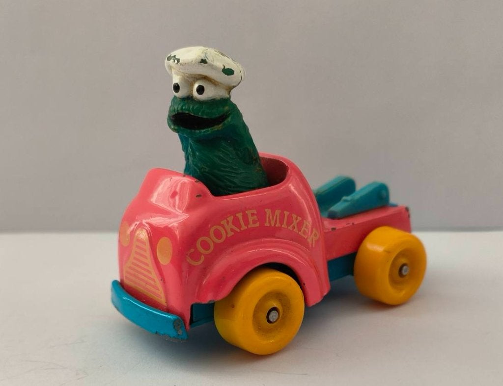Sesamstraat Pino & Cookie monster figuur(Duits), Verzamelen, Ophalen of Verzenden, Overige figuren, Gebruikt, Beeldje of Figuurtje