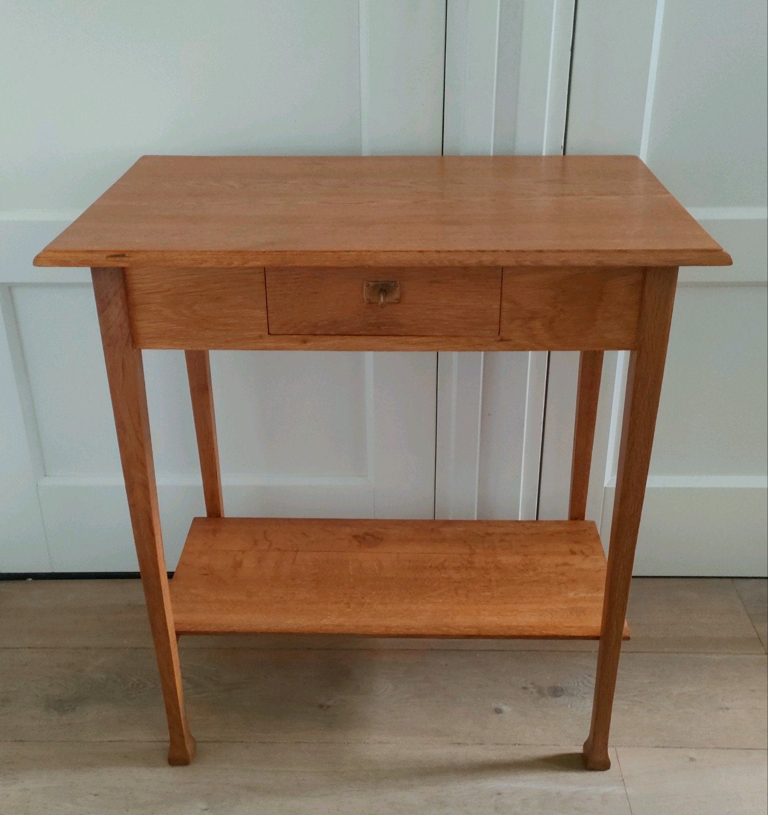 Antieke sidetable art deco tafel vintage tafeltje eiken, Ophalen