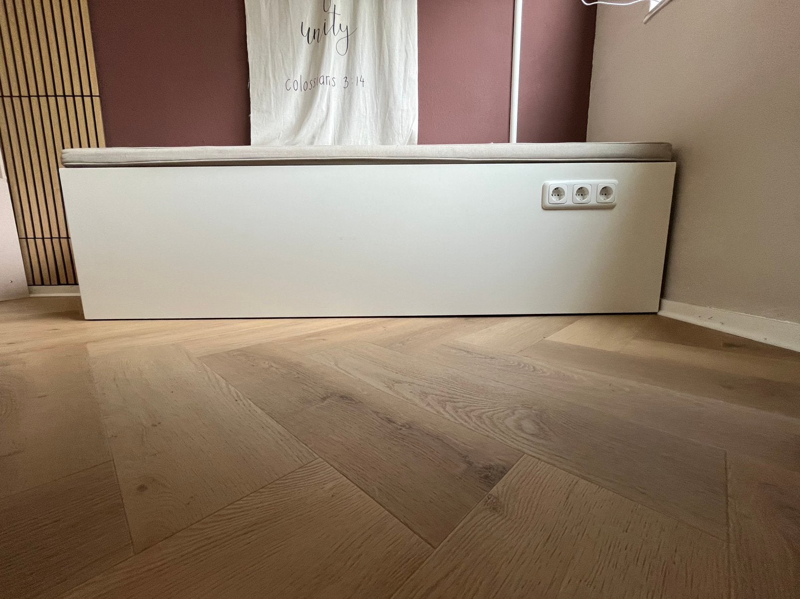 Witte eetkamerbank, Ophalen, Zo goed als nieuw