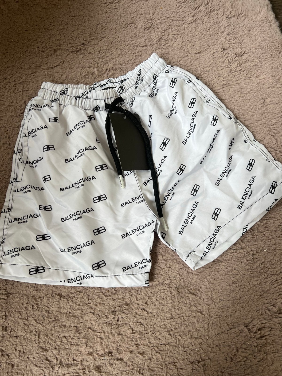 Balenciaga Zwemshort - Wit met Zwart Logo 116, Ophalen of Verzenden, Overige maten