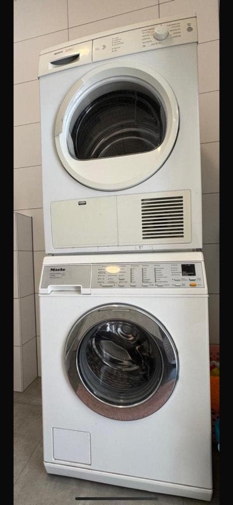 Washer and dryer set, Ophalen, Zo goed als nieuw, 85 tot 90 cm