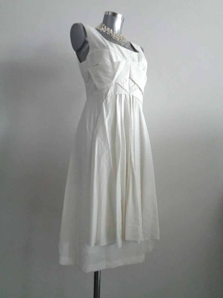 Mauro Gasperi witte designer jurk, maat 42 NIEUW, kaartjes, Maat 38/40 (M), Wit, Ophalen of Verzenden, Zo goed als nieuw