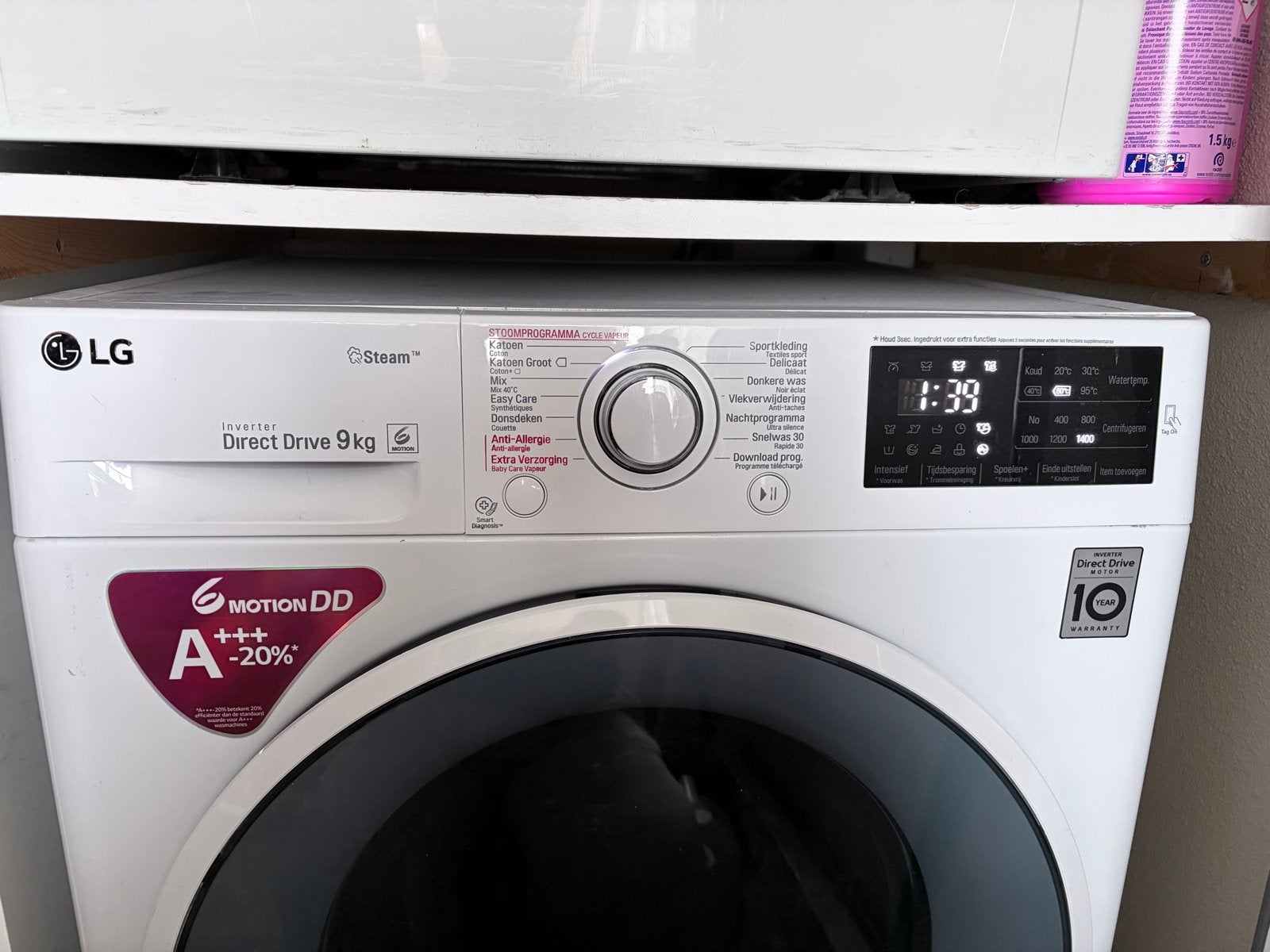 LG Direct Drive Wasmachine (lagers te vervangen), Witgoed en Apparatuur, Ophalen, Gebruikt, 8 tot 10 kg, Energieklasse A of zuiniger